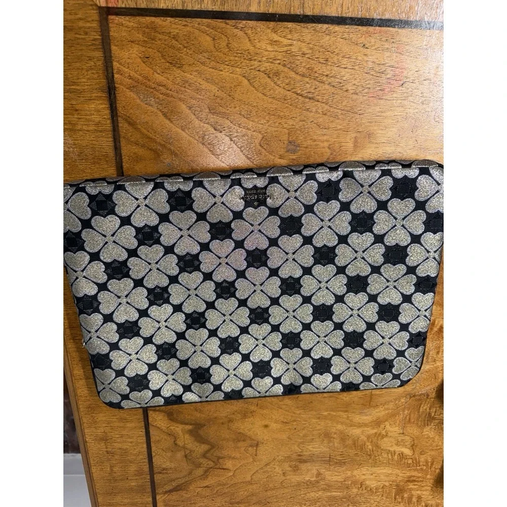 Kate Spade Odette Universal Laptop Sleeve Jacquard Gold Black  15